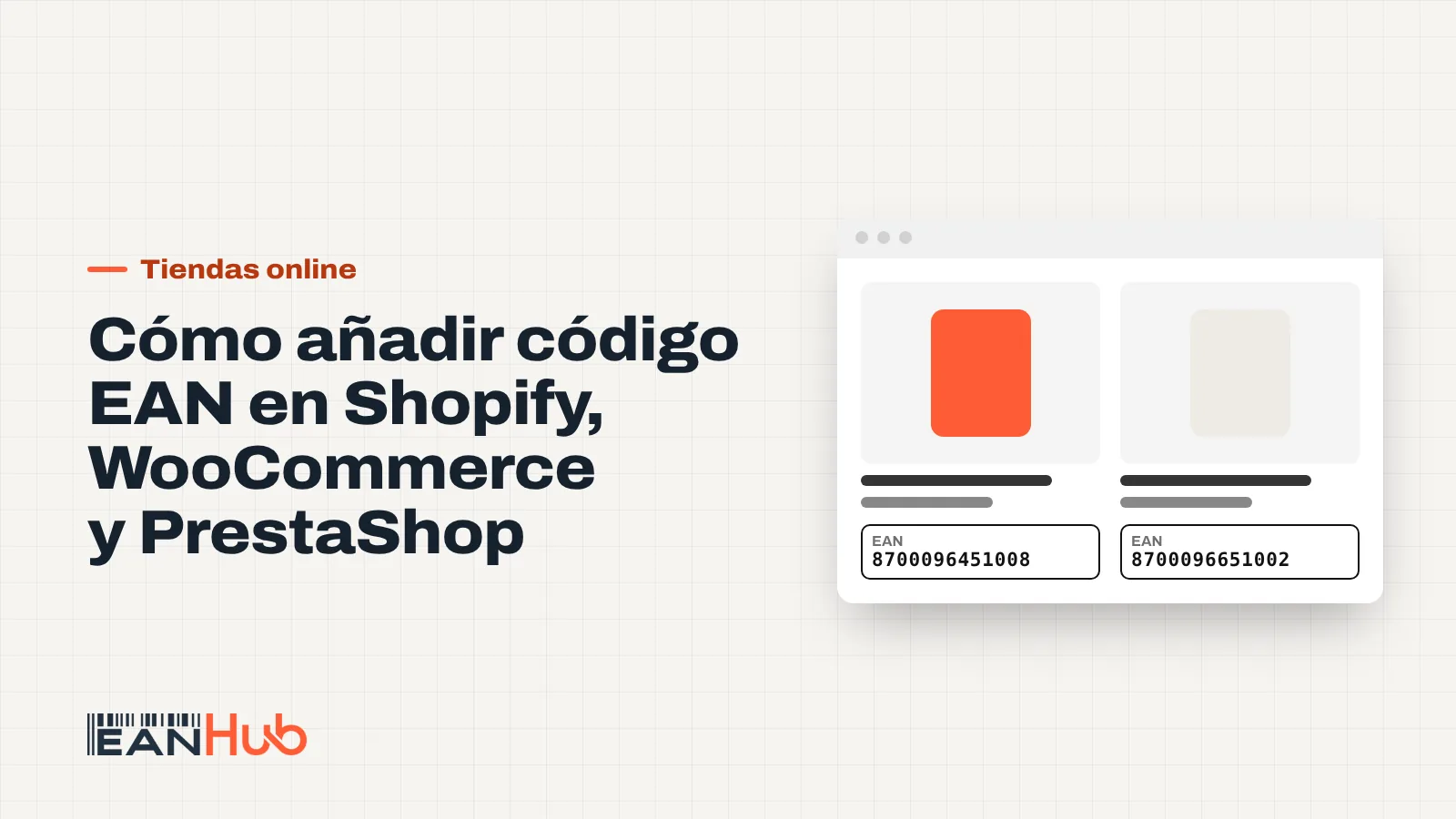 Ficha de producto de una tienda online con el campo de código EAN rellenado